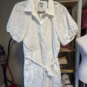 A New Day. Preloved White Eyelet Dress. Size XL